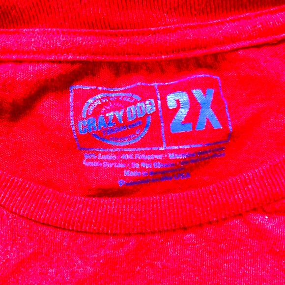 Holy Crab 2XL Red Crazy Dog T-shirt - Picture 3 of 3